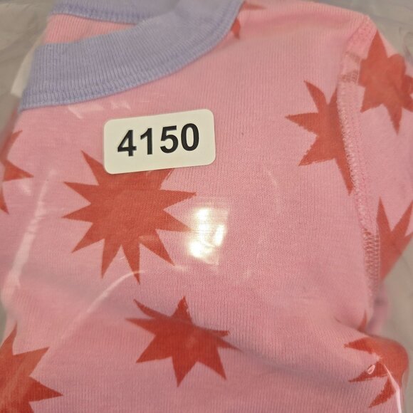 Hanna Andersson Girl 6/7 Pajamas Set Star Print Pink & Red 4150 - Picture 12 of 12
